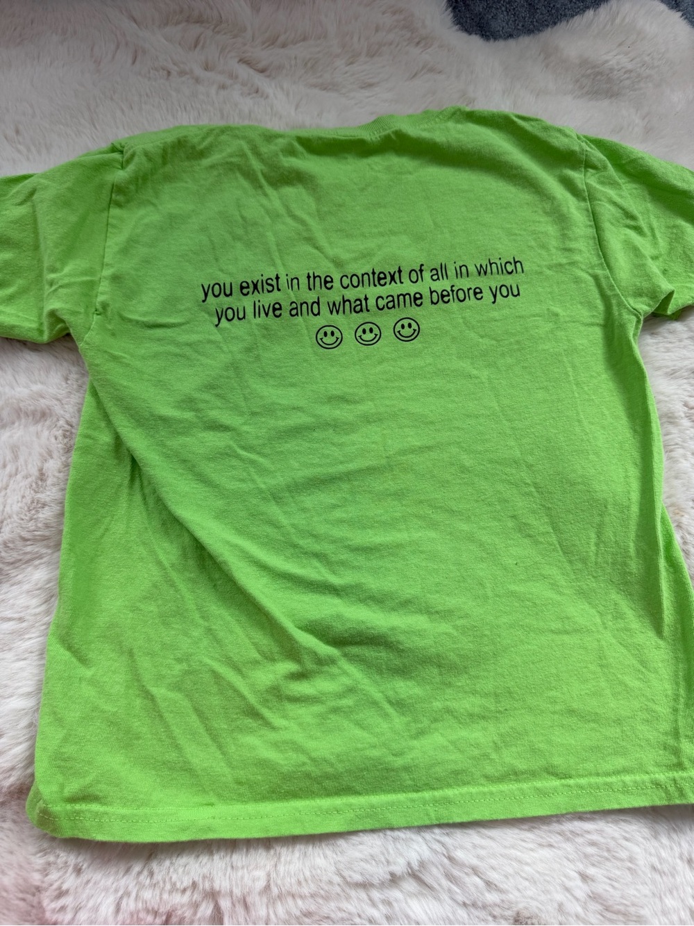 Positive Message Neon Green Short Sleeve Tee